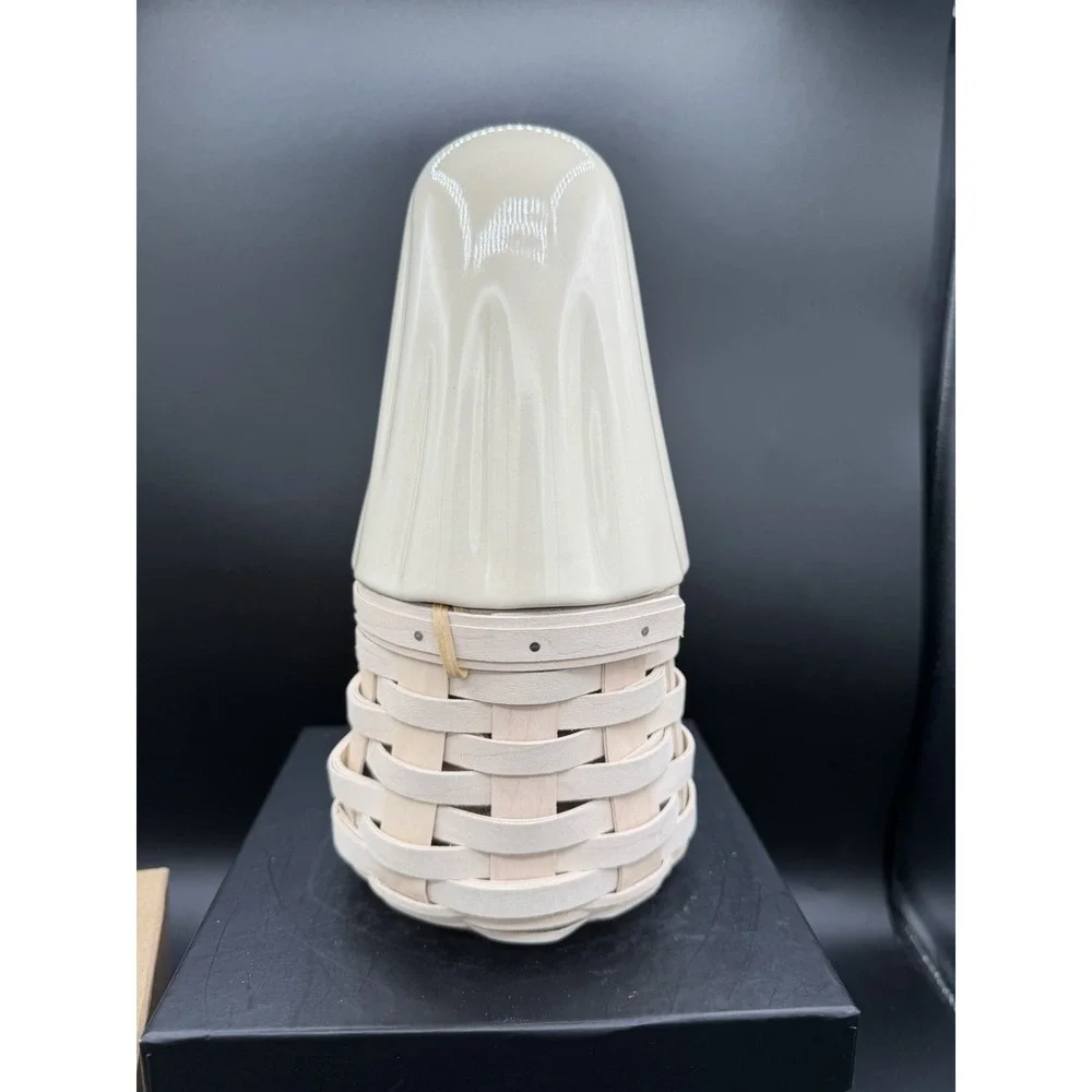 🎃 Longaberger 2013 Rare BOO! Basket Set 🧺 w/ Pottery Topper 🕸️